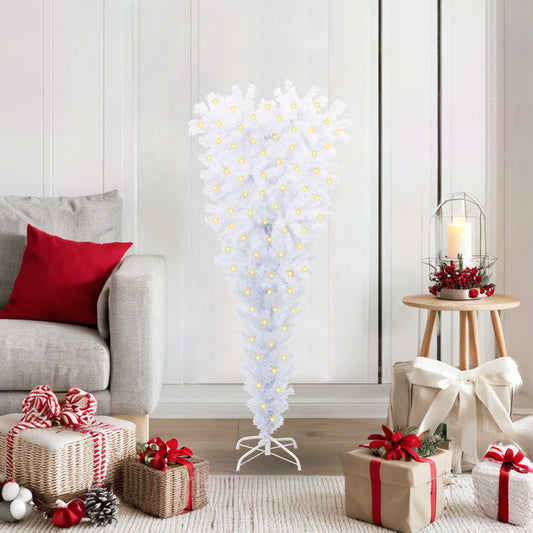 Kunstkerstboom met 150 LED Wit 120 cm PVC en staal