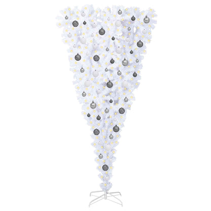 Kunstkerstboom met 300 LED Wit 180 cm PVC en Staal