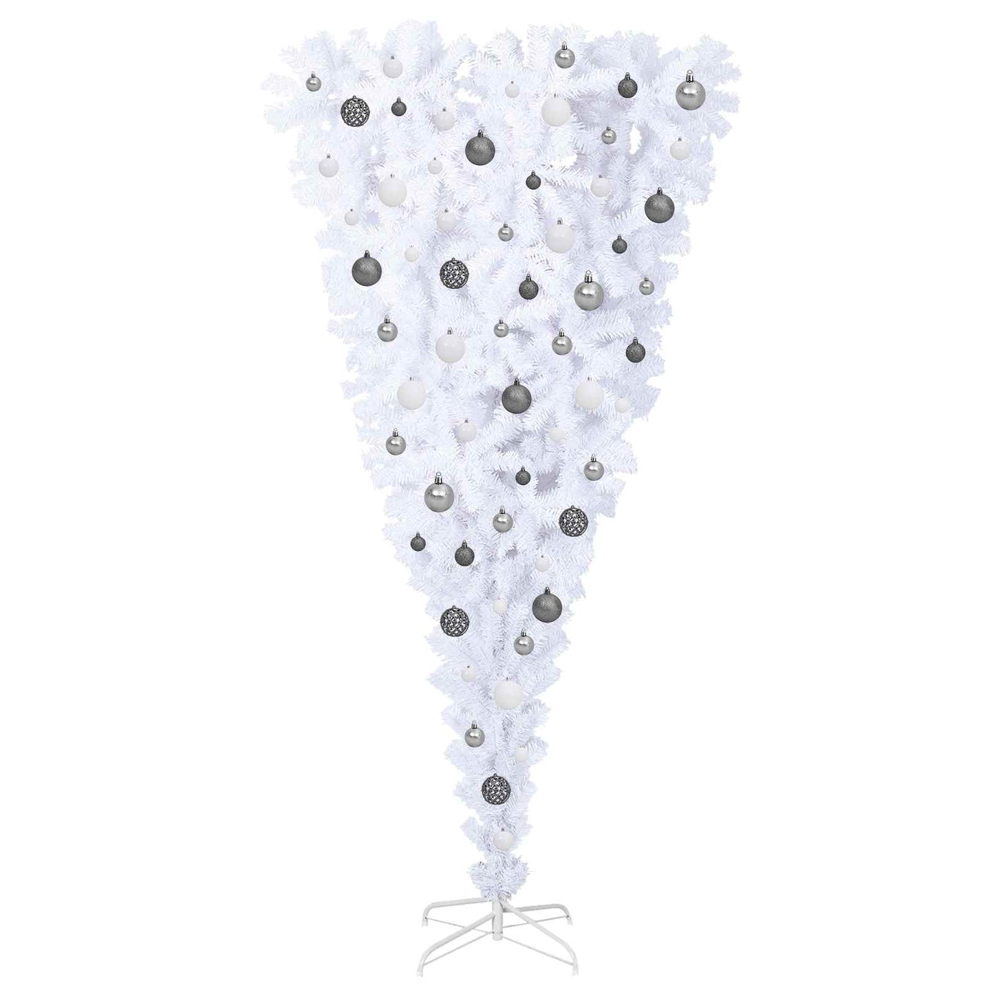 Kunstkerstboom met 300 LED Wit 180 cm PVC en Staal