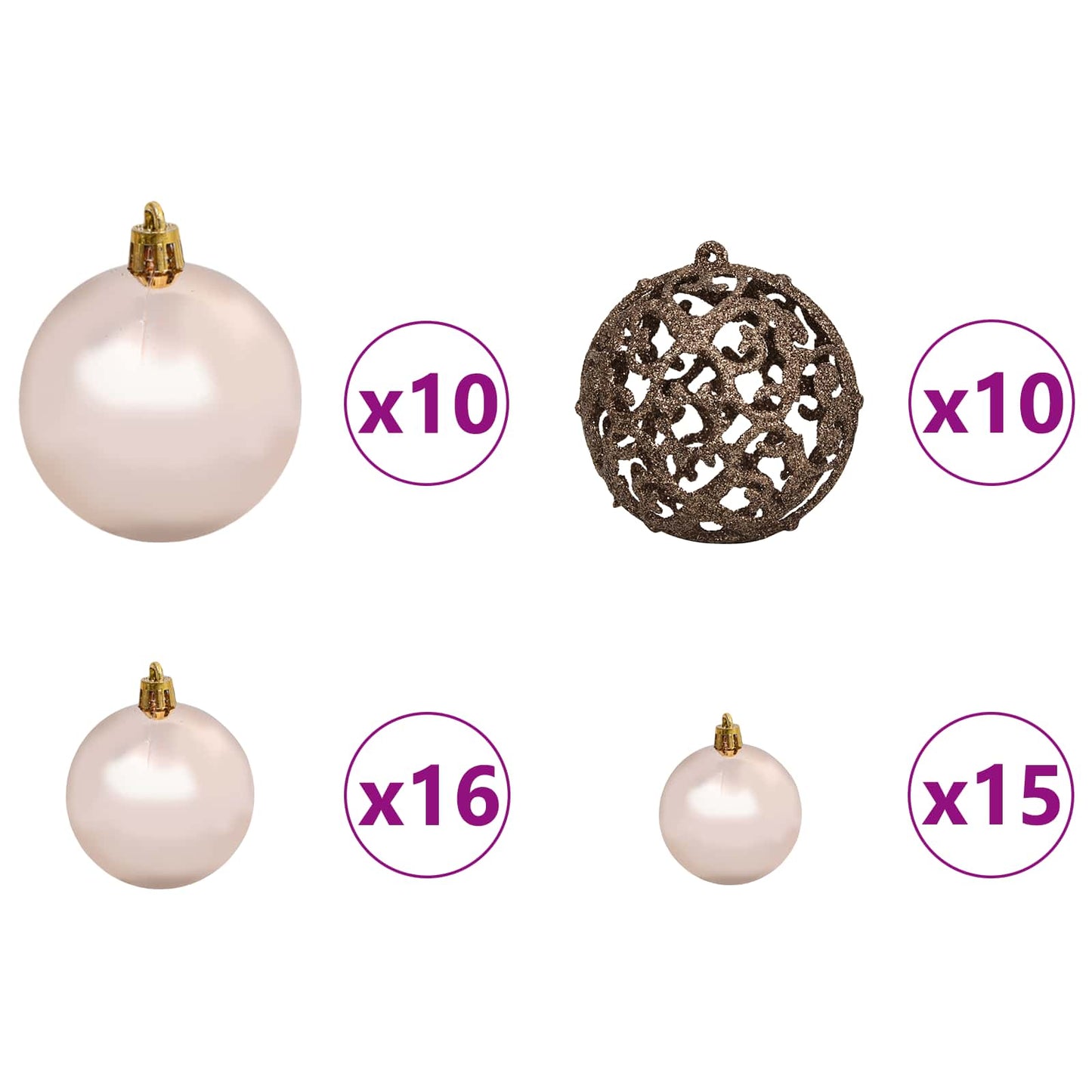 Kunstkerstboom met 300 LED Wit 210 cm PVC en Staal