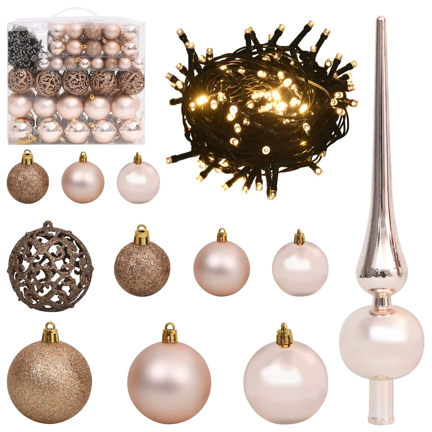 Kunstkerstboom met 300 LED Wit 240 cm PVC en Staal