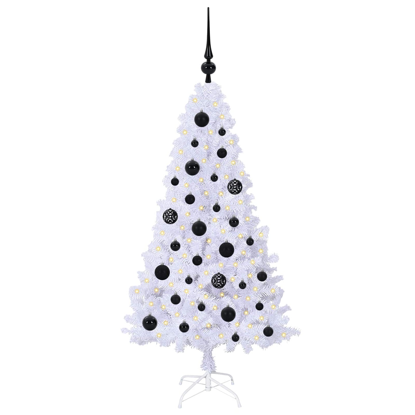 Kunstkerstboom met 150 LED Wit 120 cm PVC en staal