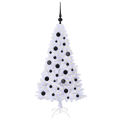Kunstkerstboom met 150 LED Wit 120 cm PVC en staal