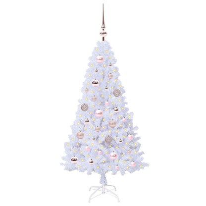 Kunstkerstboom met 150 LED Wit 120 cm PVC en staal