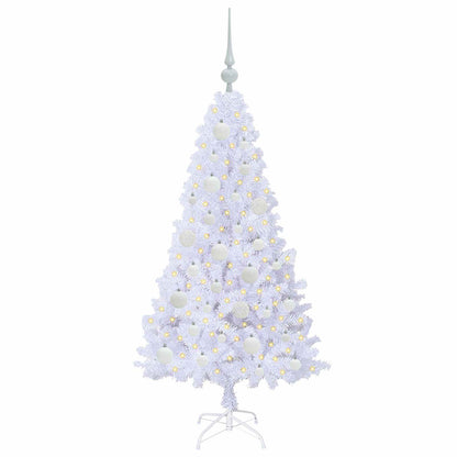 Kunstkerstboom met 150 LED Wit 120 cm PVC en staal