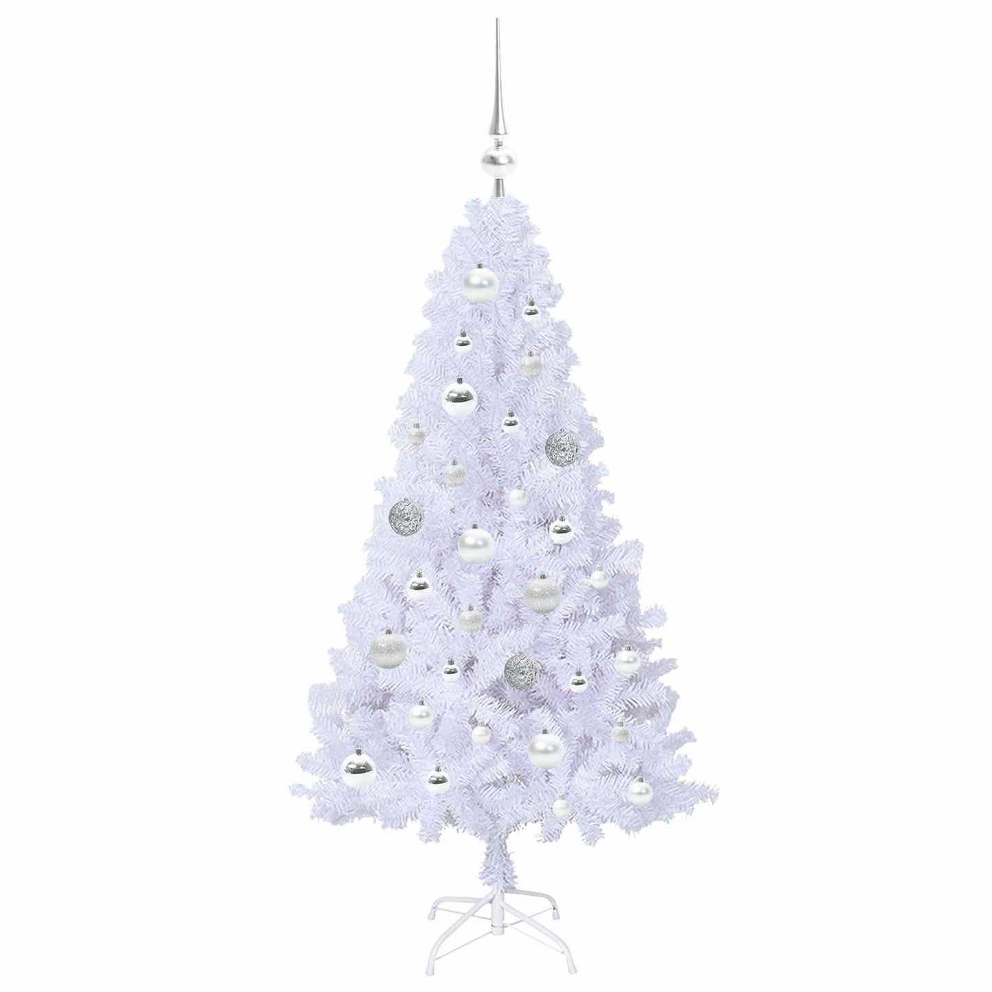 Kunstkerstboom met 150 LED Wit 120 cm PVC en staal