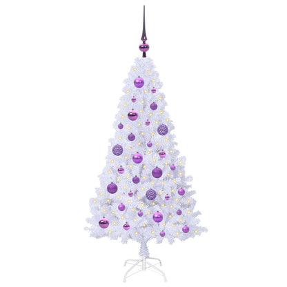 Kunstkerstboom met 150 LED Wit 120 cm PVC en staal