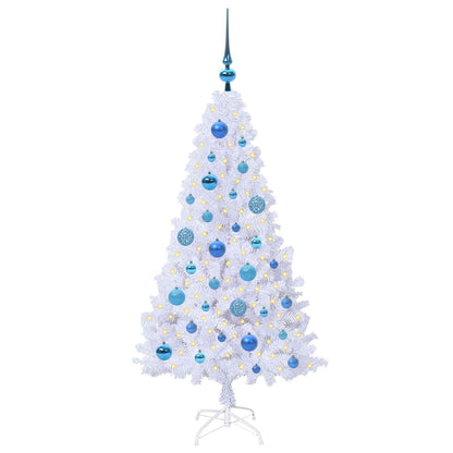 Kunstkerstboom met 150 LED Wit 120 cm PVC en staal
