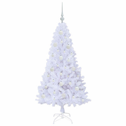 Kunstkerstboom met 150 LED Wit 150 cm PVC en staal