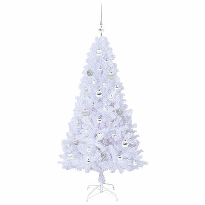 Kunstkerstboom met 150 LED Wit 150 cm PVC en staal