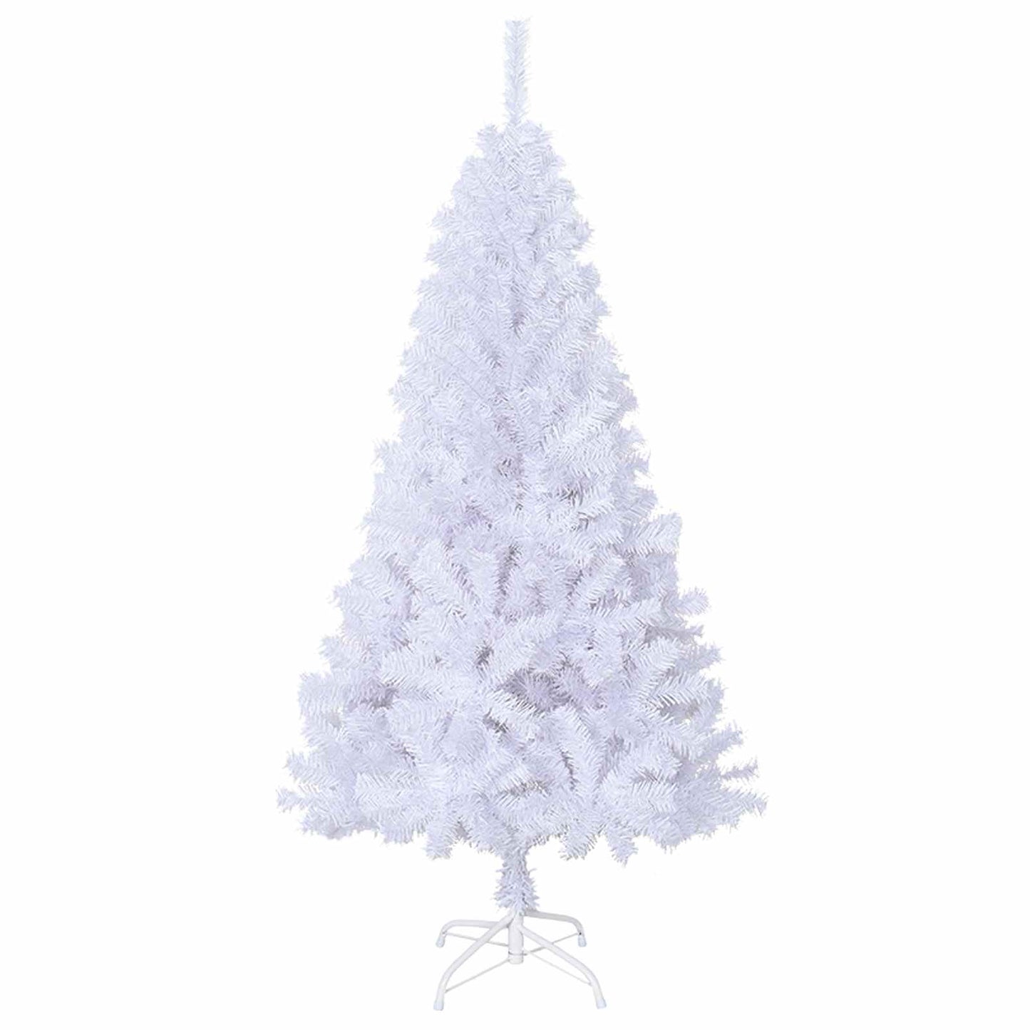 Kunstkerstboom met 150 LED Wit 150 cm PVC en staal