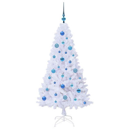 Kunstkerstboom met 150 LED Wit 150 cm PVC en staal