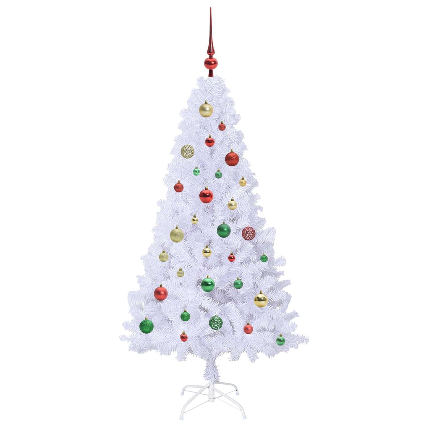 Kunstkerstboom met 150 LED Wit 150 cm PVC en staal