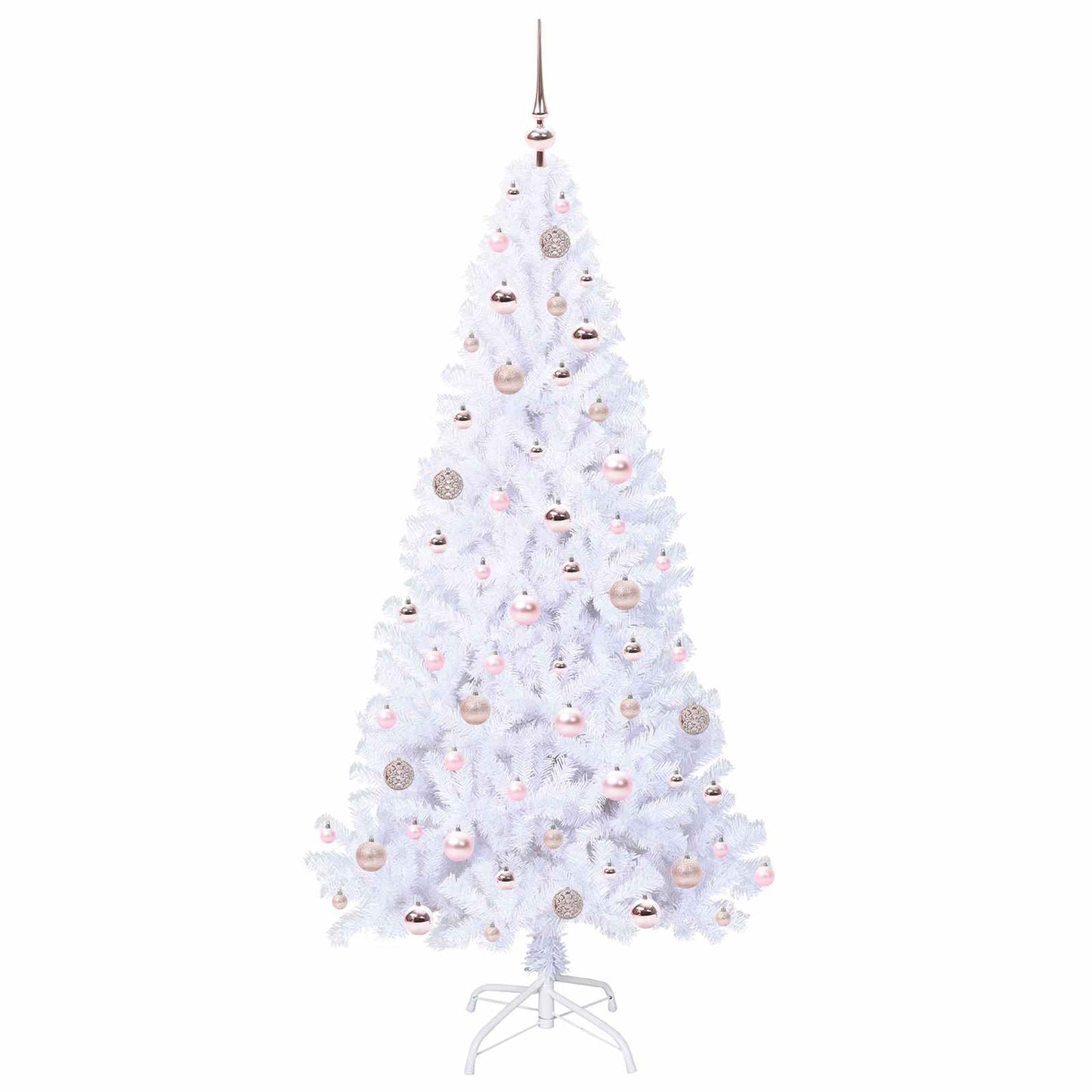Kunstkerstboom met 300 LED Wit 180 cm PVC en staal