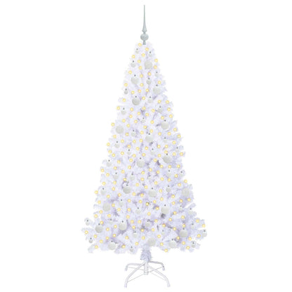 Kunstkerstboom met 300 LED Wit 180 cm PVC en staal