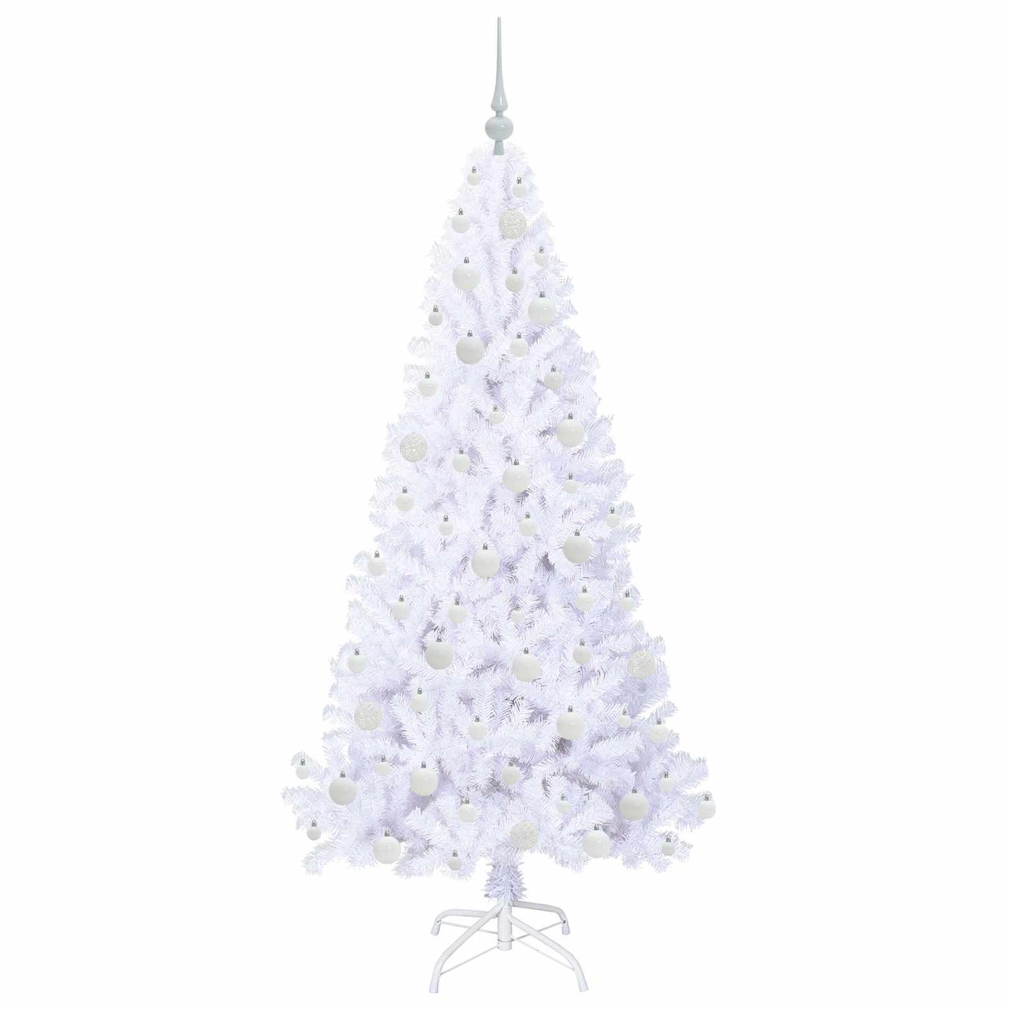 Kunstkerstboom met 300 LED Wit 180 cm PVC en staal