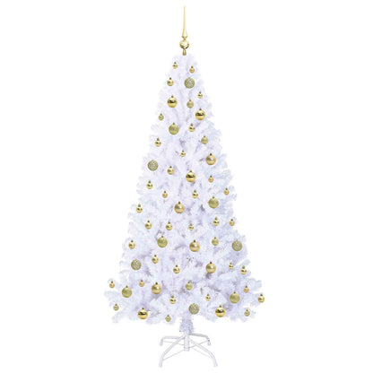 Kunstkerstboom met 300 LED Wit 180 cm PVC en staal