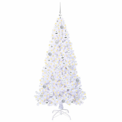 Kunstkerstboom met 300 LED Wit 180 cm PVC en staal