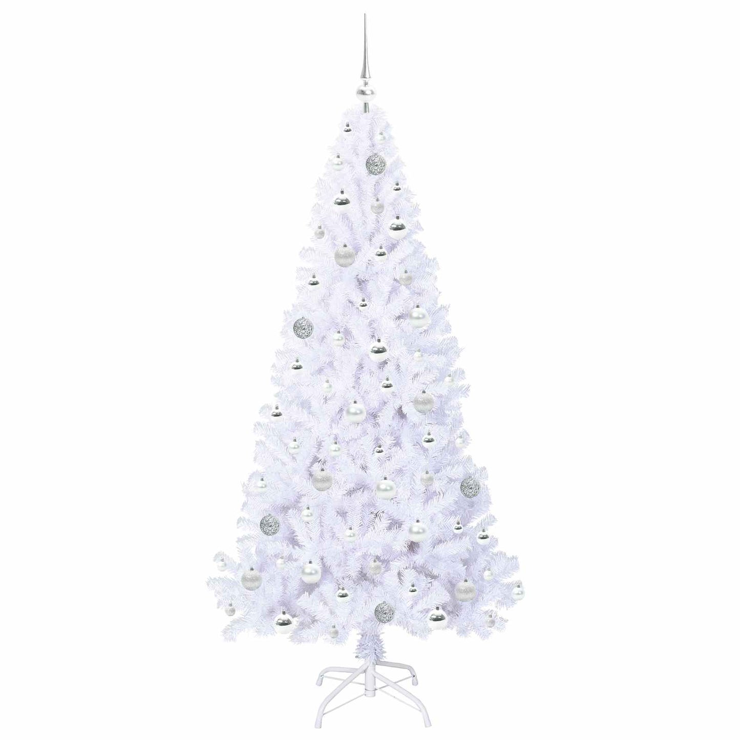 Kunstkerstboom met 300 LED Wit 180 cm PVC en staal