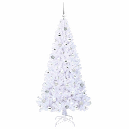 Kunstkerstboom met 300 LED Wit 180 cm PVC en staal
