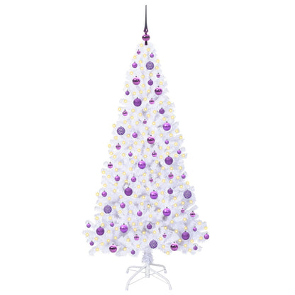 Kunstkerstboom met 300 LED Wit 180 cm PVC en staal