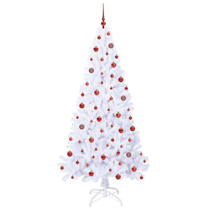 Kunstkerstboom met 300 LED Wit 210 cm PVC en staal