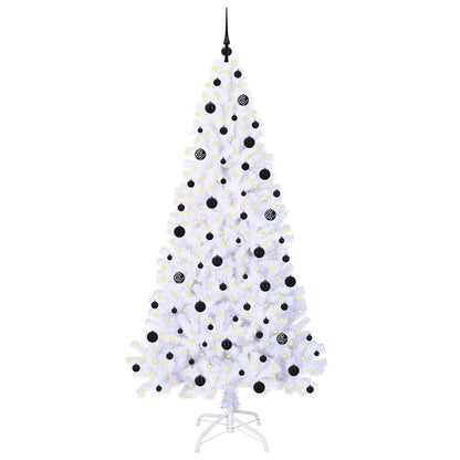 Kunstkerstboom met 300 LED Wit 210 cm PVC en staal