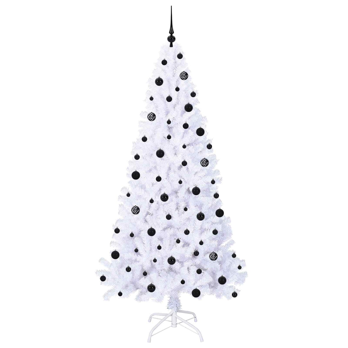 Kunstkerstboom met 300 LED Wit 210 cm PVC en staal