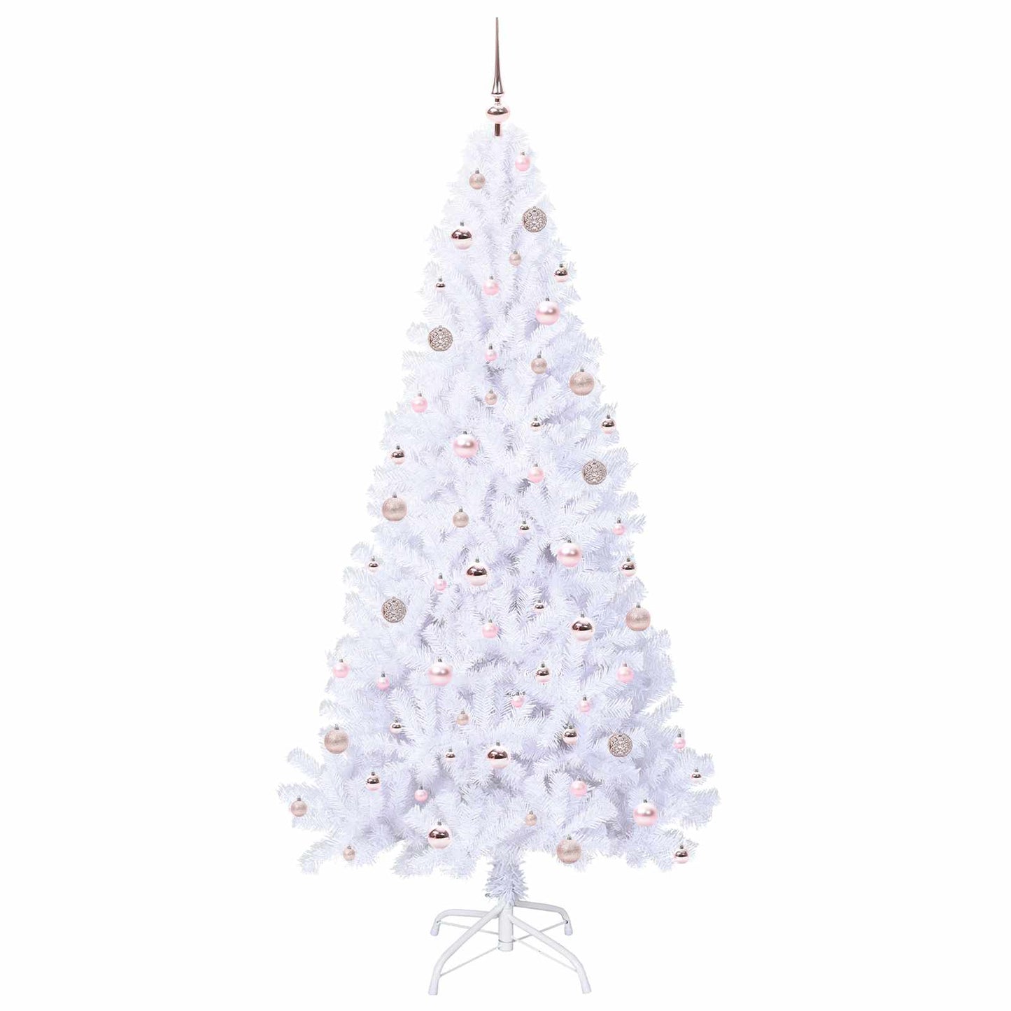 Kunstkerstboom met 300 LED Wit 210 cm PVC en staal