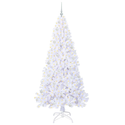 Kunstkerstboom met 300 LED Wit 210 cm PVC en staal