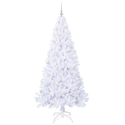 Kunstkerstboom met 300 LED Wit 210 cm PVC en staal