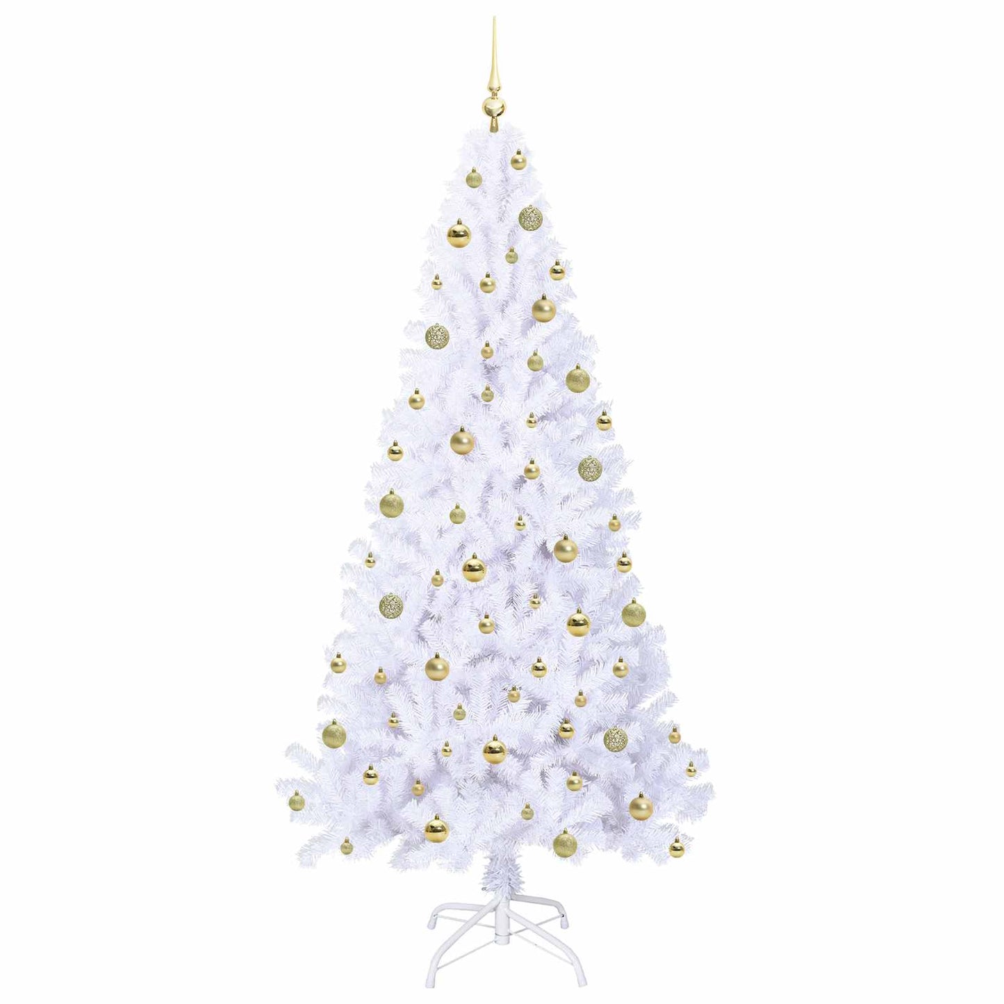 Kunstkerstboom met 300 LED Wit 210 cm PVC en staal