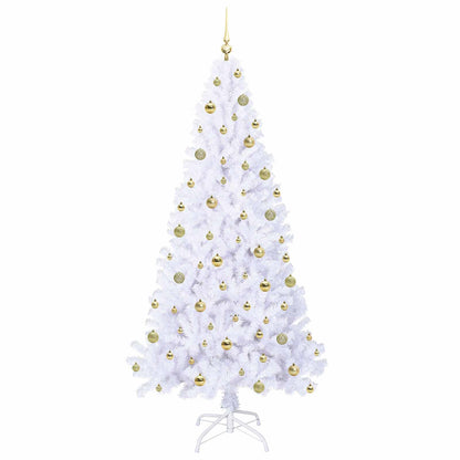 Kunstkerstboom met 300 LED Wit 210 cm PVC en staal