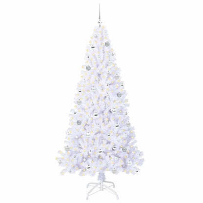 Kunstkerstboom met 300 LED Wit 210 cm PVC en staal