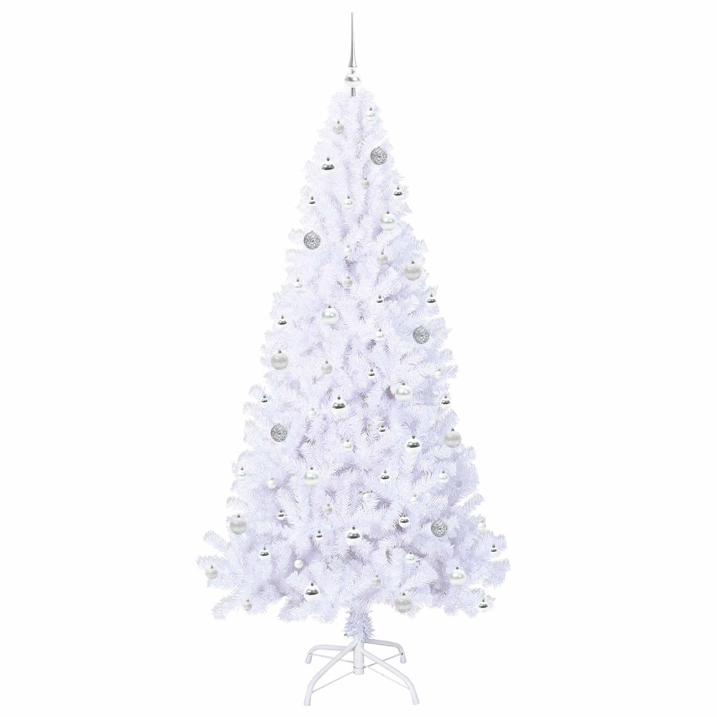 Kunstkerstboom met 300 LED Wit 210 cm PVC en staal