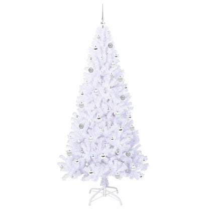 Kunstkerstboom met 300 LED Wit 210 cm PVC en staal
