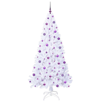 Kunstkerstboom met 300 LED Wit 210 cm PVC en staal