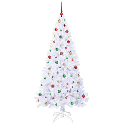 Kunstkerstboom met 300 LED Wit 210 cm PVC en staal