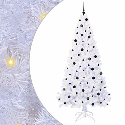 Kunstkerstboom met 300 LED Wit 240 cm PVC en staal
