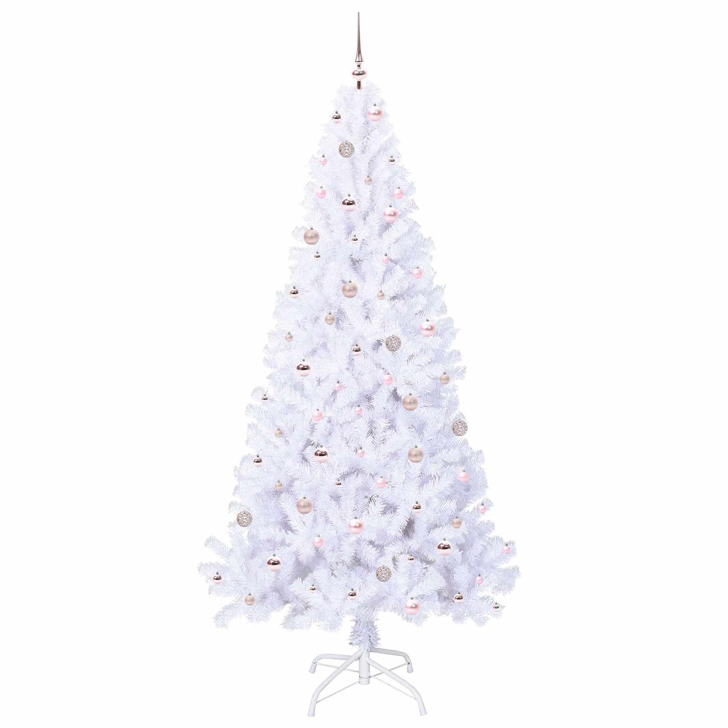 Kunstkerstboom met 300 LED Wit 240 cm PVC en staal