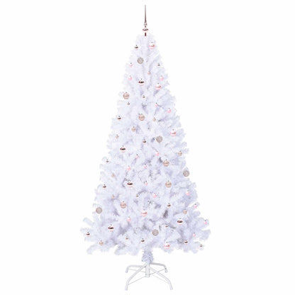 Kunstkerstboom met 300 LED Wit 240 cm PVC en staal