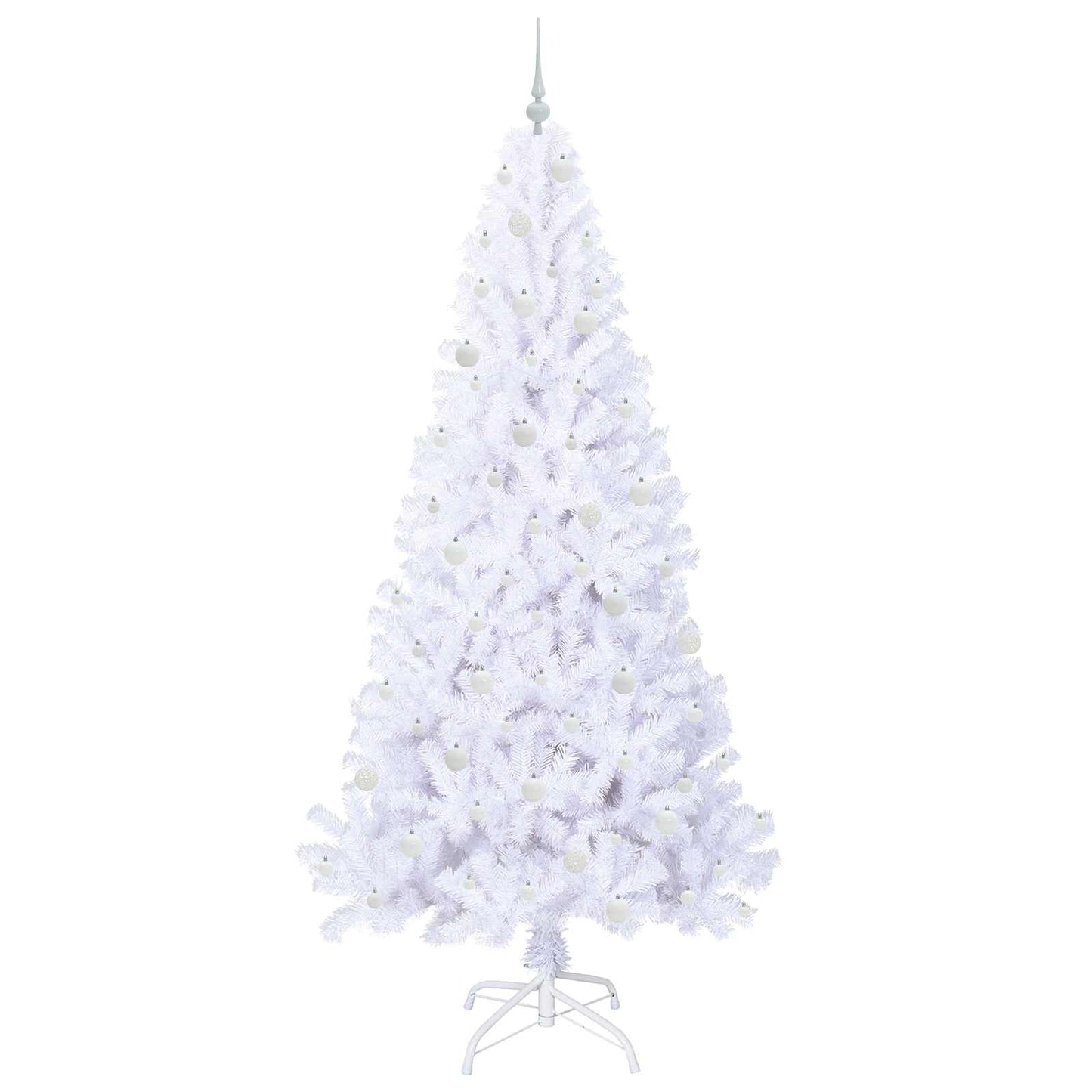Kunstkerstboom met 300 LED Wit 240 cm PVC en staal