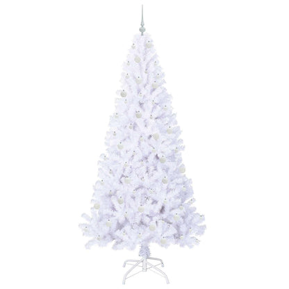 Kunstkerstboom met 300 LED Wit 240 cm PVC en staal