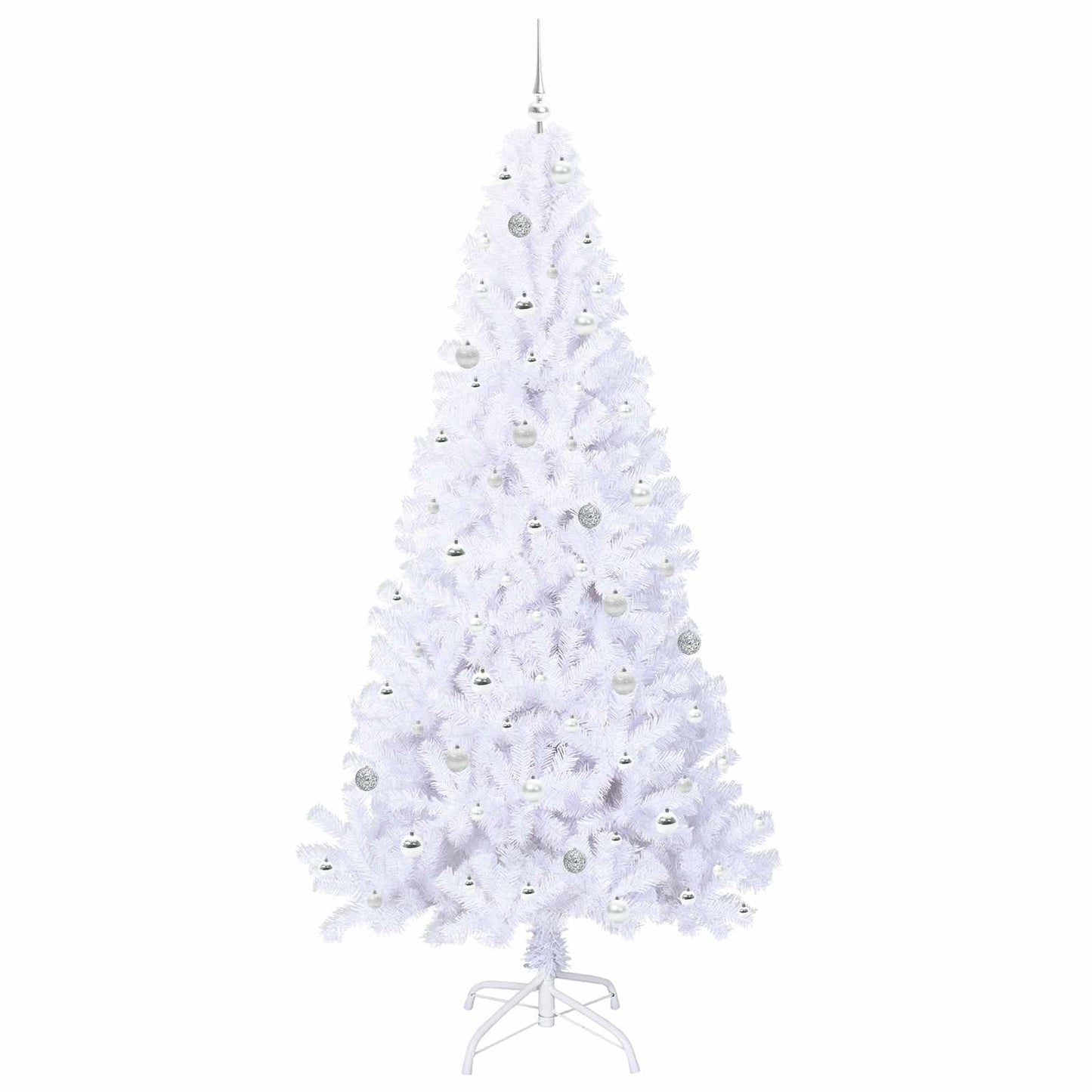 Kunstkerstboom met 300 LED Wit 240 cm PVC en staal
