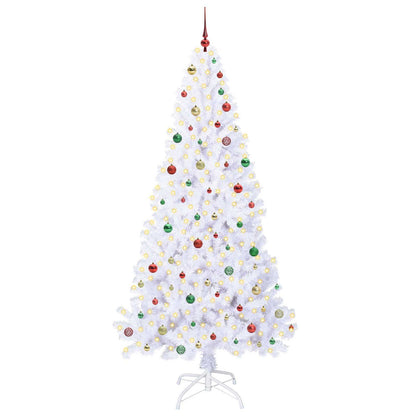 Kunstkerstboom met 300 LED Wit 240 cm PVC en staal