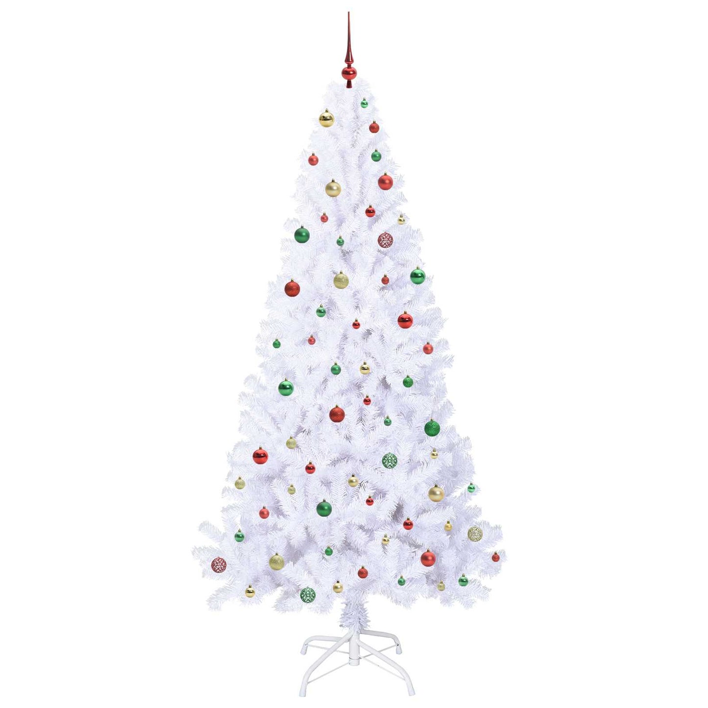 Kunstkerstboom met 300 LED Wit 240 cm PVC en staal