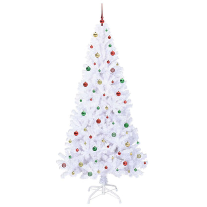 Kunstkerstboom met 300 LED Wit 240 cm PVC en staal