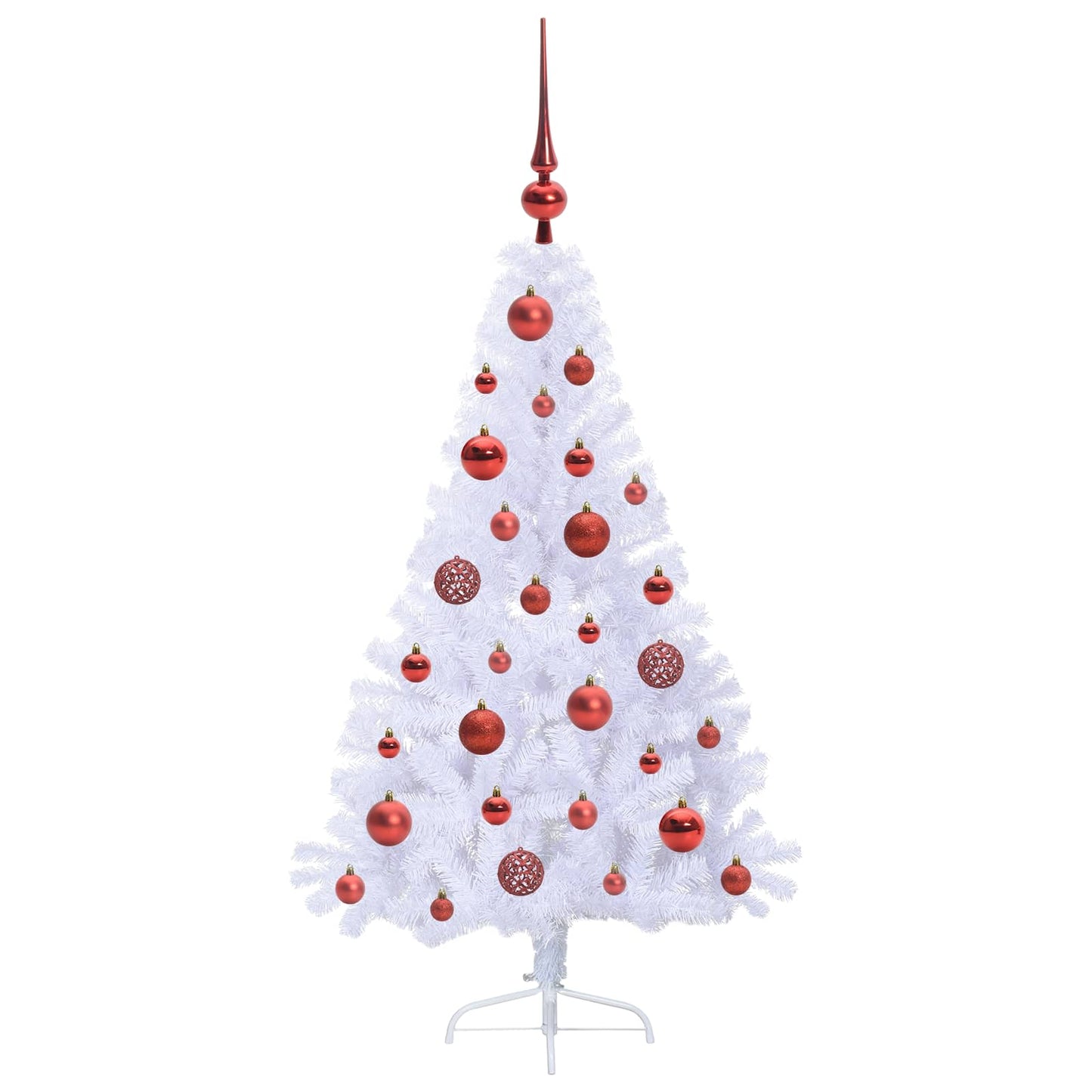 Kunstkerstboom met 150 LED Wit 120 cm PVC en staal