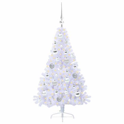 Kunstkerstboom met 150 LED Wit 120 cm PVC en staal