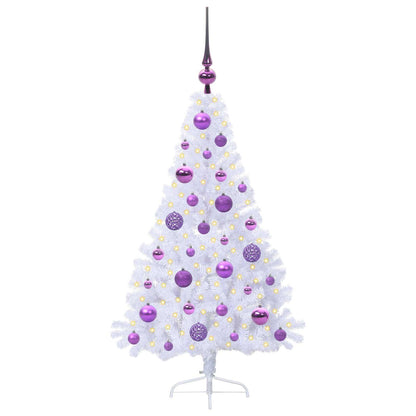 Kunstkerstboom met 150 LED Wit 120 cm PVC en staal